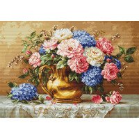 Набор для вышивки крестом GOLD collection Luca-S В723 Золотое цветение