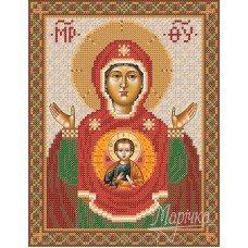 Cхема для вышивки иконы бисером  Маричка РИП-008 Знамение Божьей Матери
