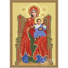 Cхема для вышивки иконы бисером  Маричка РИП-023 Божия Матерь на престоле
