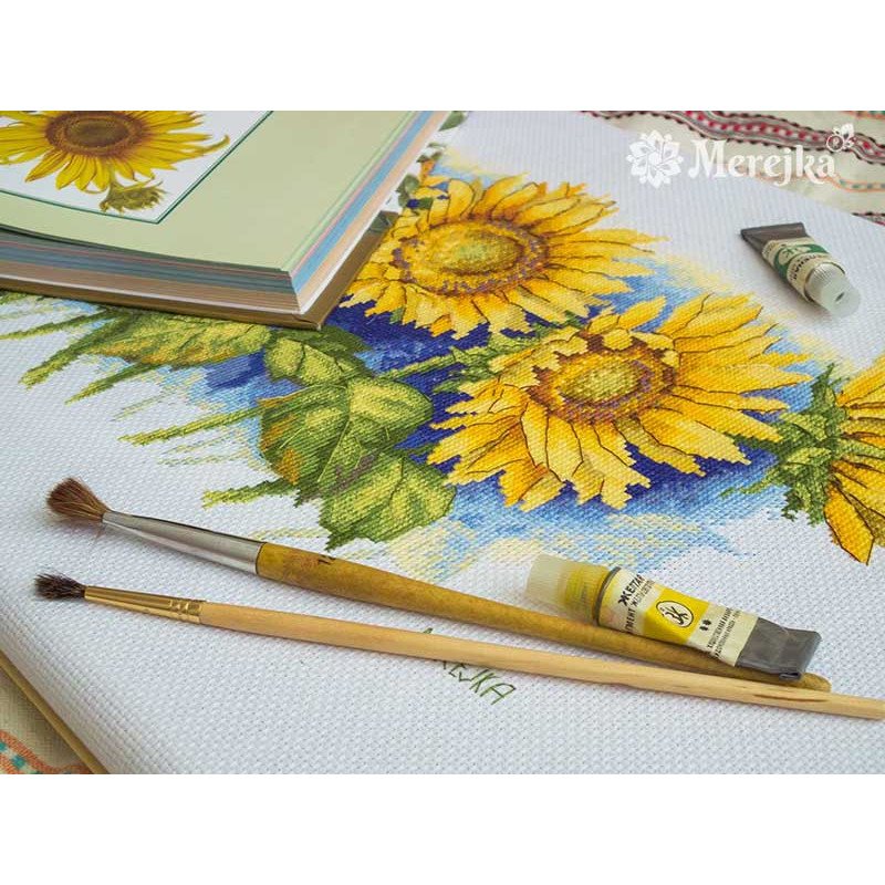Cross Stitch Kits Merejka K-125 Bright Sunflowers