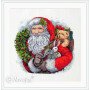 Cross Stitch Kits Merejka K-133 Santa with Wreath