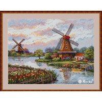 Cross Stitch Kits Merejka K-167 Dutch Windmills