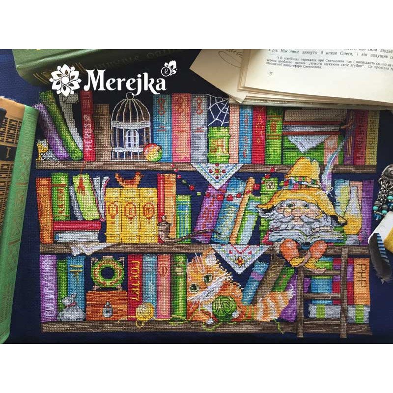 Cross Stitch Kits Merejka K-34 Book Shelf