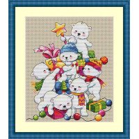 Cross Stitch Kits Merejka K-55 Christmas Bears