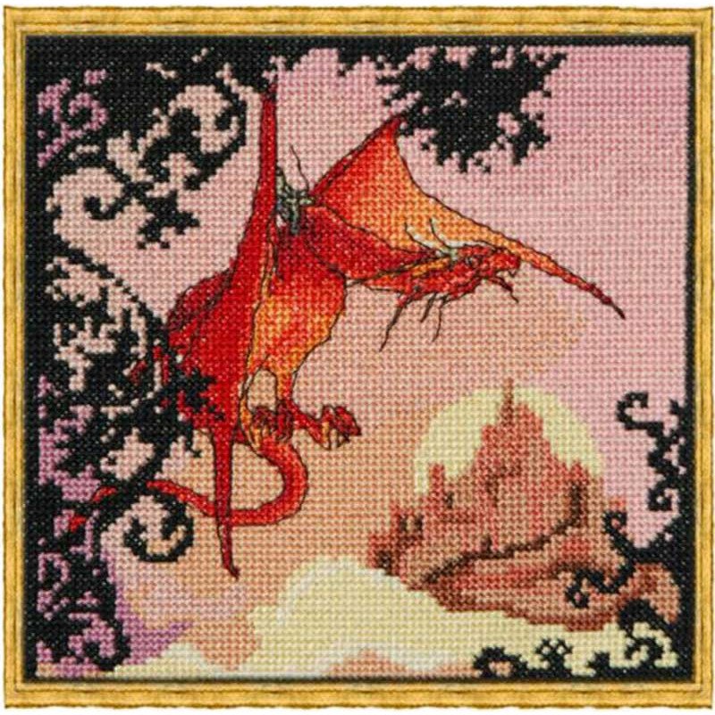 Набір для вишивання хрестиком NIMUE 121К Червоний дракон/Le Dragon Rouge