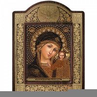 Bead embroidery kit withfigured frame Nova Sloboda CH8002 Holy Mother of Kazan
