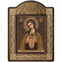 Bead embroidery kit withfigured frame Nova Sloboda CH8008 Image of the Holy Virgin. In the birth assistants