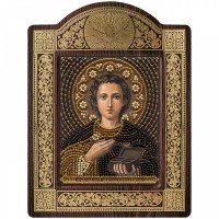 Bead embroidery kit withfigured frame Nova Sloboda CH8033 St. Great Martyr. healer Panteleimon