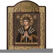 Bead embroidery kit withfigured frame Nova Sloboda CH8058 Image of the Holy Virgin. The softening of evil hearts