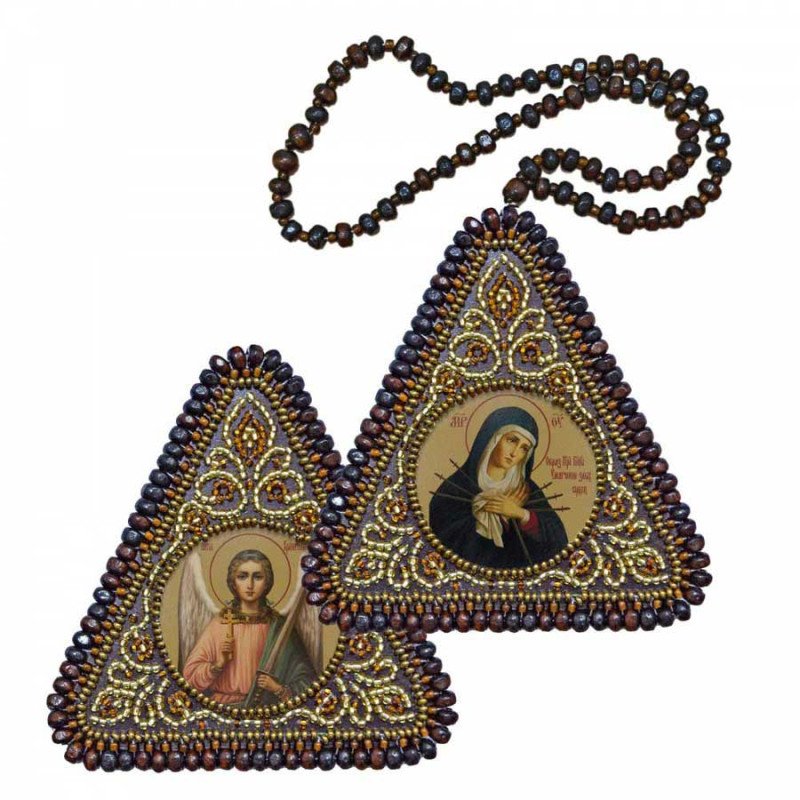 Набор для вышивания двусторонней иконы Богородица "Умягчение злых сердец" и Ангел Хранитель ВХ1015 Новая Слобода