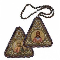 Embroidery kit double-sided icon St. Alexis the Man of God and the Guardian Angel BX1104 Nova Sloboda