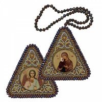 Набор для вышивания двусторонней иконы Прав. Анна, мать Пресвятой Богородицы и Ангел Хранитель ВХ1205 Новая Слобода