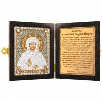 Kit for embroidery icons in a frame-folding Nova Sloboda CM7004 St. Blessed. Matron of Moscow