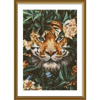 Thread embroidery kit Nova Sloboda PE3513 Paradise of the wild jungle
