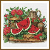 Thread embroidery kit Nova Sloboda PE3581 Watermelon delight