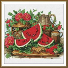 Thread embroidery kit Nova Sloboda PE3581 Watermelon delight