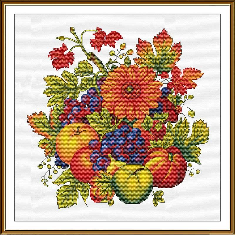 Thread embroidery kit Nova Sloboda PE3588 Autumn painting