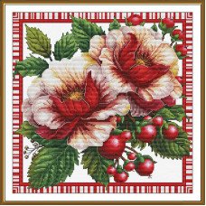 Thread embroidery kit Nova Sloboda PE3589 Mysteries of flowers