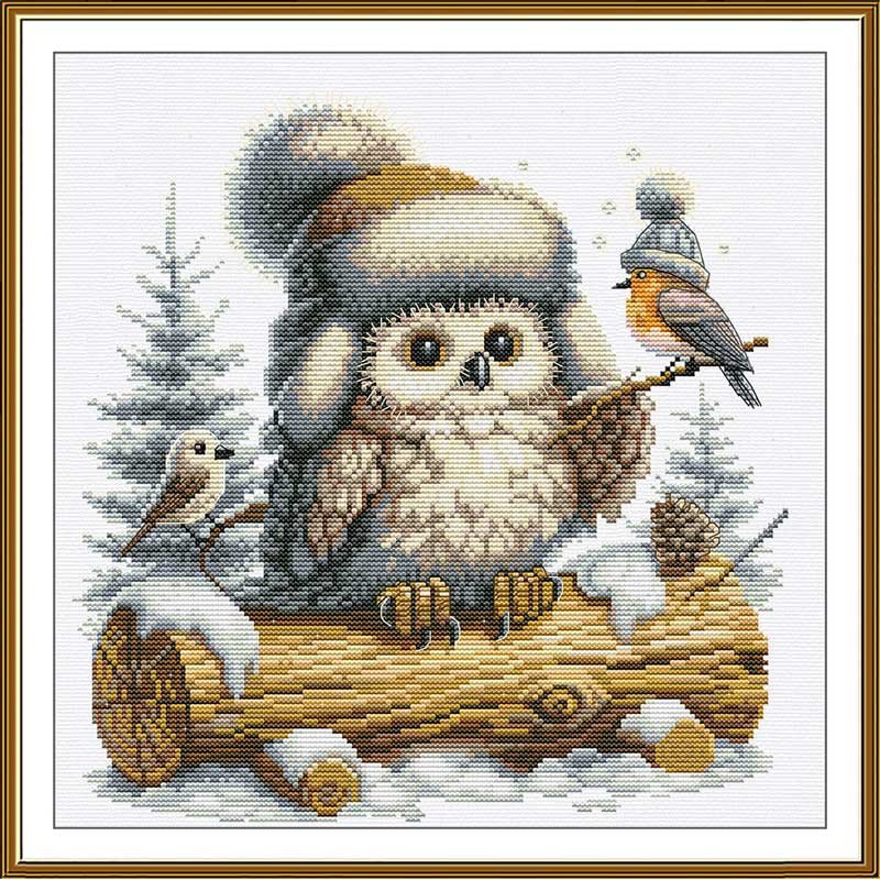 Thread embroidery kit Nova Sloboda PE3593 Winter! Snow! Beautiful!