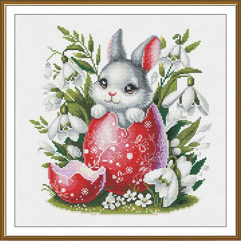 Thread embroidery kit Nova Sloboda PE3599 Fluffy Easter gift
