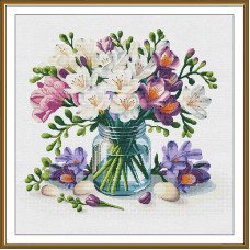 Thread embroidery kit Nova Sloboda PE3607 Pastel shades