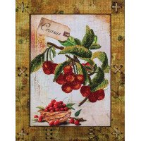 Postcard embroidery kit Nova Sloboda OP5513 Fruit. Cherry (out of production)