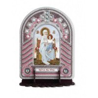 Set to reating an icon with an embroidered icon frame Nova Sloboda BK1002 Blessed Virgin Mary