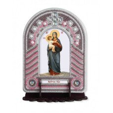 Set to reating an icon with an embroidered icon frame Nova Sloboda BK1006 Our Lady
