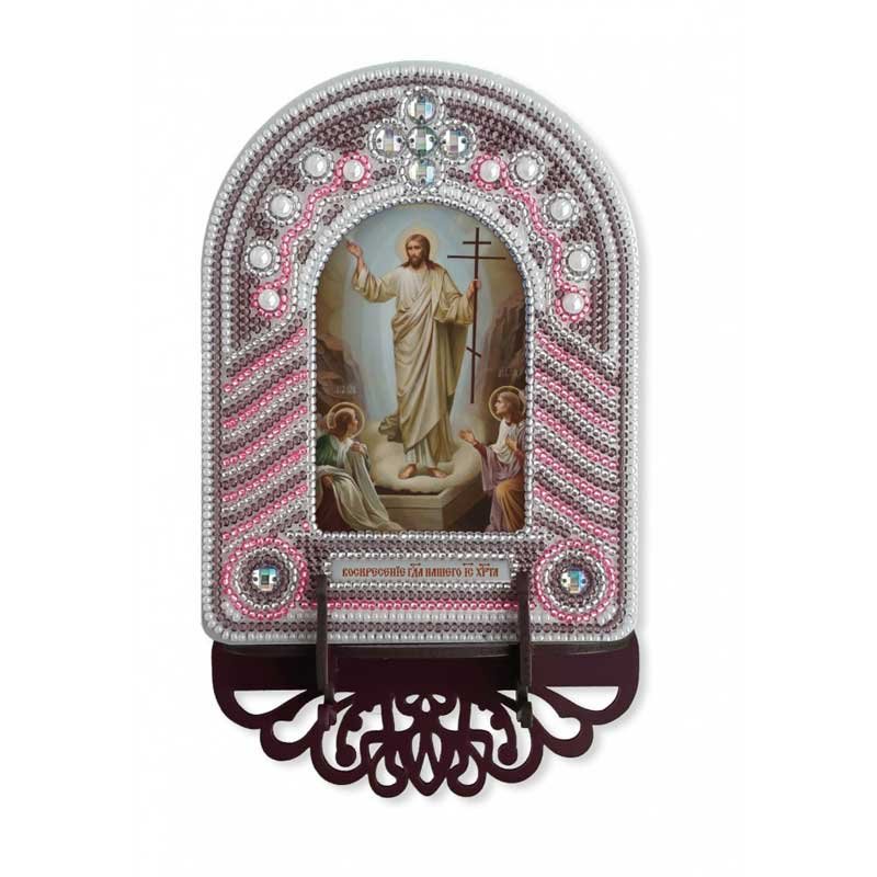 Набір для створення ікони з вишитою рамкою-кіотом Нова Слобода ВК1012 Воскресіння Господа Ісуса Христа (знятий з виробництва)