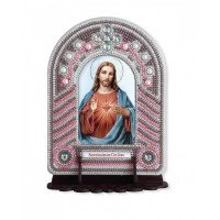 Набор для создания иконы с вышитой рамкой-киотом Новая Слобода ВК1024 Святейшее Сердце Исуса
