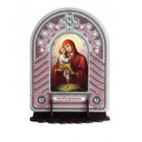 Set to reating an icon with an embroidered icon frame Nova Sloboda BK1028 Virgin Mary of Pochaev