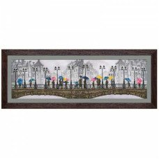 Набір для вишивки нитками на канві з фоновим зображенням Нова Слобода СР2217 Яскравий дощ