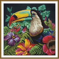 Thread embroidery kit Nova Sloboda CP2321 Tropical handsome