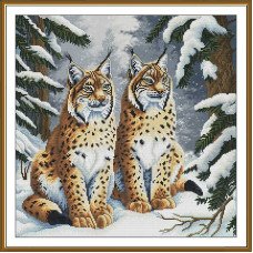 Thread embroidery kit Nova Sloboda CP2335 Winter Beauties