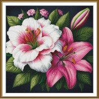 Thread embroidery kit Nova Sloboda CP2338 Blooming paradise