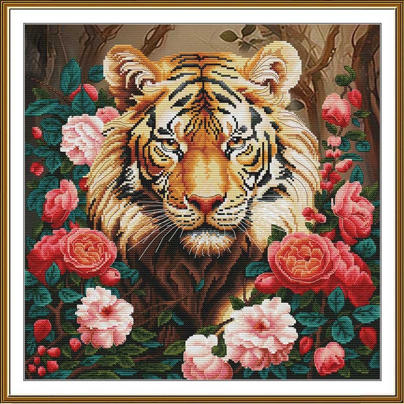 Thread embroidery kit Nova Sloboda CP2344 King of the jungle
