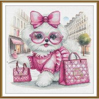 Набор для вышивки нитками на канве с фоновым изображением Новая Слобода СР2379 Мисс Диор