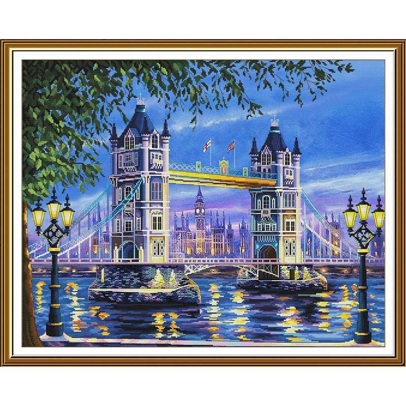 Thread embroidery kit Nova Sloboda CP3425 Tower Bridge at night