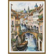 Thread embroidery kit Nova Sloboda CP3428 City of Love Venice