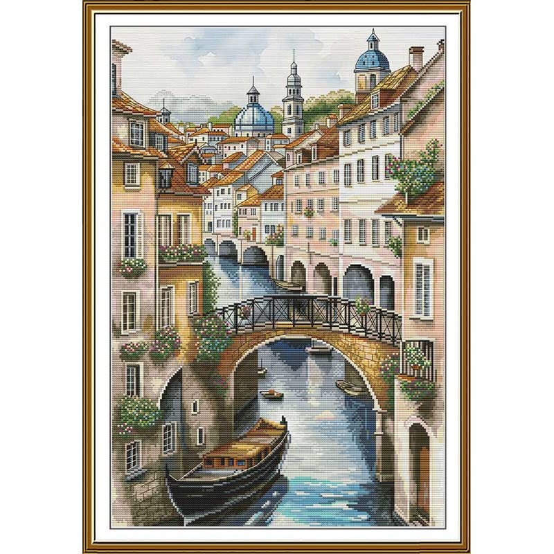 Thread embroidery kit Nova Sloboda CP3428 City of Love Venice