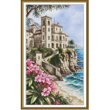 Набор для вышивки нитками на канве с фоновым изображением Новая Слобода СР3464 Ароматный бриз