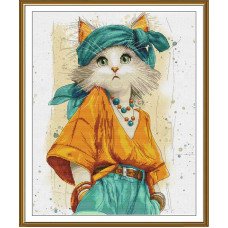 Thread embroidery kit Nova Sloboda CP3478 Red blues