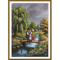 Набір для вишивки нитками на канві з фоновим зображенням Нова Слобода СР3479 Перед грозою