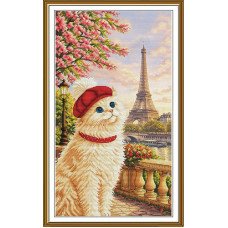 Thread embroidery kit Nova Sloboda CP3489 Frenchwoman