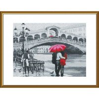 Набор для вышивки нитками на канве с фоновым изображением Новая Слобода СР4243 Венеция Город любви
