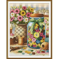 Набір для вишивки нитками на канві з фоновим зображенням Нова Слобода СР4253 Моя радість