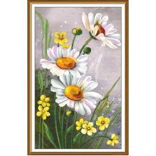 Thread embroidery kit Nova Sloboda CP6265 Field daisies