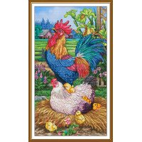 Thread embroidery kit Nova Sloboda CP6275 The first rooster in the village