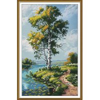 Thread embroidery kit Nova Sloboda CP6280 Quiet river