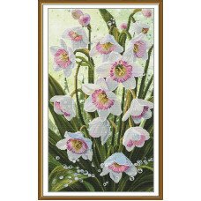 Thread embroidery kit Nova Sloboda CP6282 Floral dawn